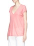 Front View - Click To Enlarge - JAMES PERSE - Garment dyed V-neck T-shirt