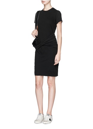 Figure View - Click To Enlarge - JAMES PERSE - Twist front drape dress