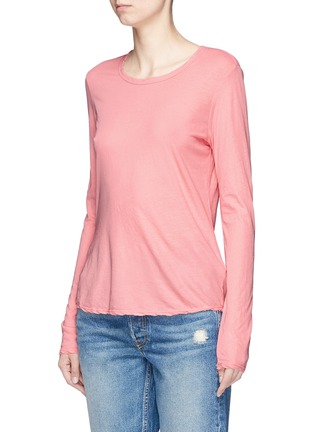 Front View - Click To Enlarge - JAMES PERSE - Garment dyed long sleeve T-shirt