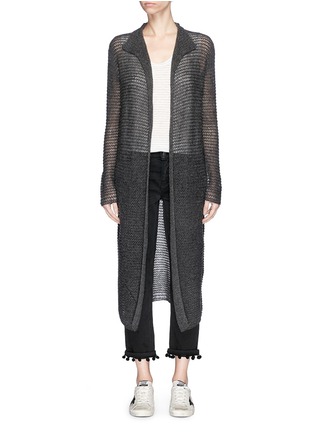 Main View - Click To Enlarge - JAMES PERSE - Cashmere open knit robe cardigan