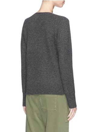 Back View - Click To Enlarge - JAMES PERSE - Cashmere thermal stitch knit sweater