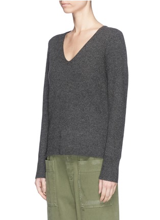 Front View - Click To Enlarge - JAMES PERSE - Cashmere thermal stitch knit sweater