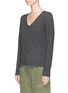 Front View - Click To Enlarge - JAMES PERSE - Cashmere thermal stitch knit sweater