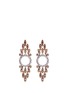 FERRARI FIRENZE - 'Sole' diamond 18k rose gold marquise drop earrings