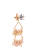 Detail View - Click To Enlarge - FERRARI FIRENZE - 'Sole' diamond sapphire 18k rose gold tiered drop earrings