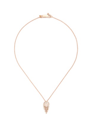 Main View - Click To Enlarge - FERRARI FIRENZE - 'Sole' diamond swing pendant 18k rose gold necklace
