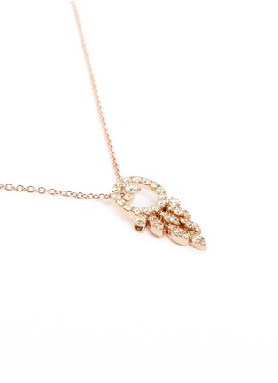 Figure View - Click To Enlarge - FERRARI FIRENZE - 'Sole' diamond swing pendant 18k rose gold necklace