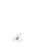 FERRARI FIRENZE - 'Blues' diamond sapphire 18k white gold tiered leaf ring
