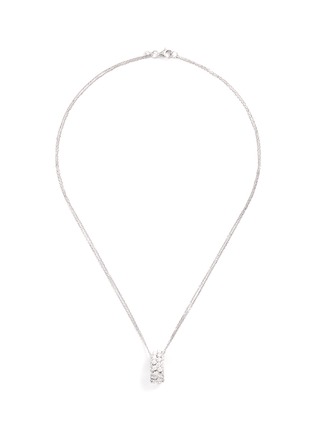 Main View - Click To Enlarge - FERRARI FIRENZE - 'Trilly' diamond 18k white gold hoop pendant necklace