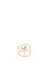 Figure View - Click To Enlarge - FERRARI FIRENZE - 'Corolla' diamond 18k rose gold two row ring