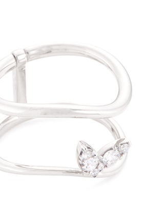 Detail View - Click To Enlarge - FERRARI FIRENZE - 'Corolla' diamond 18k white gold two row ring