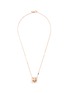 Main View - Click To Enlarge - FERRARI FIRENZE - 'Sole' diamond 18k rose gold hoop leaf pendant necklace
