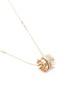 Figure View - Click To Enlarge - FERRARI FIRENZE - 'Sole' diamond 18k yellow gold hoop leaf pendant necklace