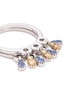 FERRARI FIRENZE - 'Charleston' diamond sapphire 18k white gold teardrop charm ring