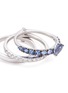 Detail View - Click To Enlarge - FERRARI FIRENZE - 'Corolla' diamond sapphire 18k white gold three row ring