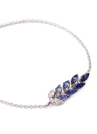 Detail View - Click To Enlarge - FERRARI FIRENZE - 'Spiga' diamond sapphire 18k white gold bracelet