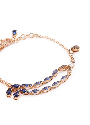 Detail View - Click To Enlarge - FERRARI FIRENZE - 'Niagara' diamond sapphire 18k rose gold bracelet