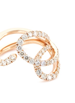 Detail View - Click To Enlarge - FERRARI FIRENZE - 'Nastro' diamond 18k rose gold sculptural ring
