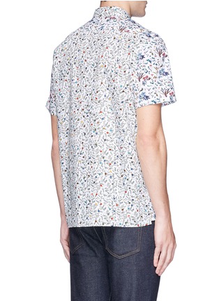 Back View - Click To Enlarge - PS PAUL SMITH - Mixed floral print short sleeve shirt