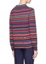 Back View - Click To Enlarge - PS PAUL SMITH - Stripe Merino wool-cotton sweater