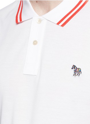 Detail View - Click To Enlarge - PS PAUL SMITH - Zebra appliqué polo shirt