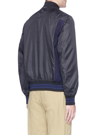 Back View - Click To Enlarge - PS PAUL SMITH - Stripe nylon bomber jacket