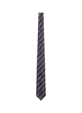 Main View - Click To Enlarge - LANVIN - Geometric stripe jacquard silk tie
