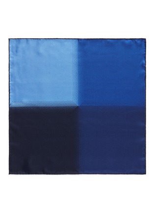 Detail View - Click To Enlarge - LANVIN - Colourblock gradient print silk twill pocket square