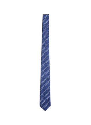 Main View - Click To Enlarge - LANVIN - Geometric stripe jacquard silk tie