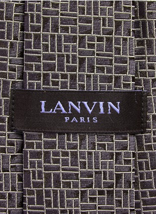 Detail View - Click To Enlarge - LANVIN - Grid jacquard silk tie