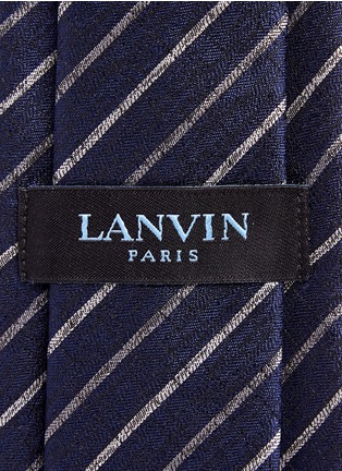 Detail View - Click To Enlarge - LANVIN - Chalk stripe jacquard silk tie