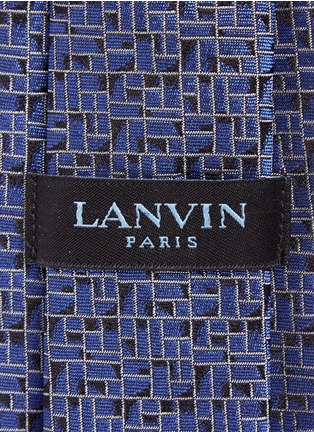Detail View - Click To Enlarge - LANVIN - Grid jacquard silk tie