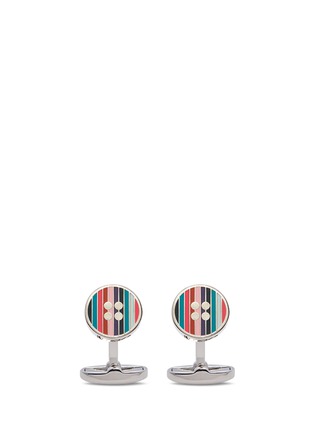 Main View - Click To Enlarge - PAUL SMITH - Stripe button cufflinks