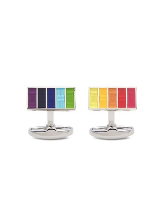 Main View - Click To Enlarge - PAUL SMITH - Basketweave stripe cufflinks