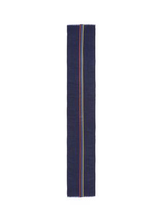 Main View - Click To Enlarge - PAUL SMITH - Stripe wool-silk herringbone scarf
