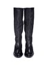 Front View - Click To Enlarge - MARSÈLL - 'Salvagente' deerskin leather knee high boots