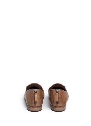 Back View - Click To Enlarge - MARSÈLL - 'Colteldino' distressed leather loafers