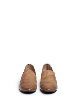 Front View - Click To Enlarge - MARSÈLL - 'Colteldino' distressed leather loafers