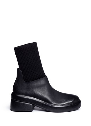 Main View - Click To Enlarge - MARSÈLL - 'Bozza' leather sock boots