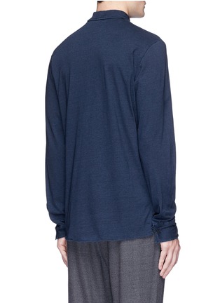 Back View - Click To Enlarge - EIDOS - 'Ladro' long sleeve polo shirt