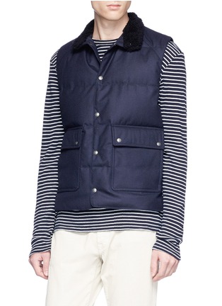 Front View - Click To Enlarge - EIDOS - 'Rancher' wool puffer vest