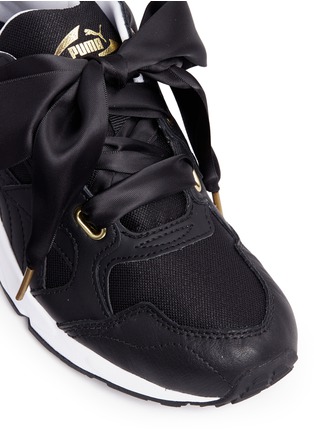 Detail View - Click To Enlarge - PUMA - 'Prevail Heart' mesh and leather ribbon lace-up sneakers