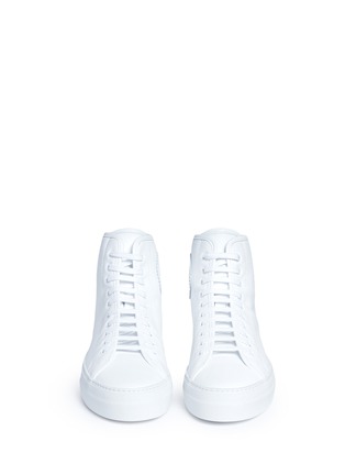 Front View - Click To Enlarge - COMMON PROJECTS - 'Tournament High Super' leather sneakers