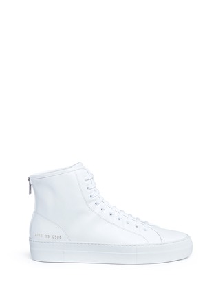 Main View - Click To Enlarge - COMMON PROJECTS - 'Tournament High Super' leather sneakers