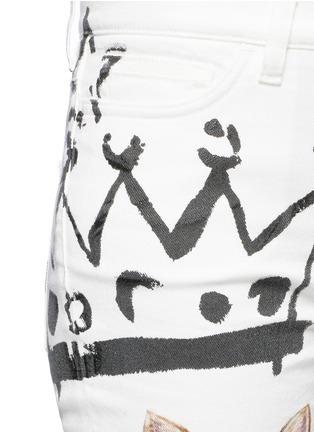 Detail View - Click To Enlarge - - - 'Girly' cat scribble print jeans