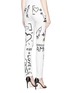 Back View - Click To Enlarge - - - 'Girly' cat scribble print jeans