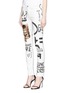 Front View - Click To Enlarge - - - 'Girly' cat scribble print jeans