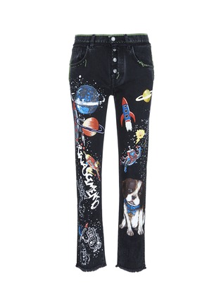 Main View - Click To Enlarge - - - Cosmic and Mimmo print boyfriend jeans