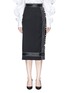 Main View - Click To Enlarge - - - Mixed jewelled button midi suiting skirt