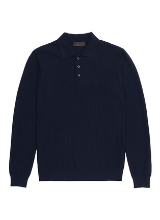 Main View - Click To Enlarge - ALTEA - Check virgin wool polo sweater